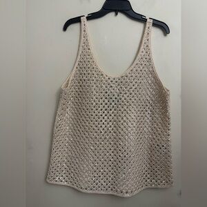 H&M Cream Crochet Tank Top